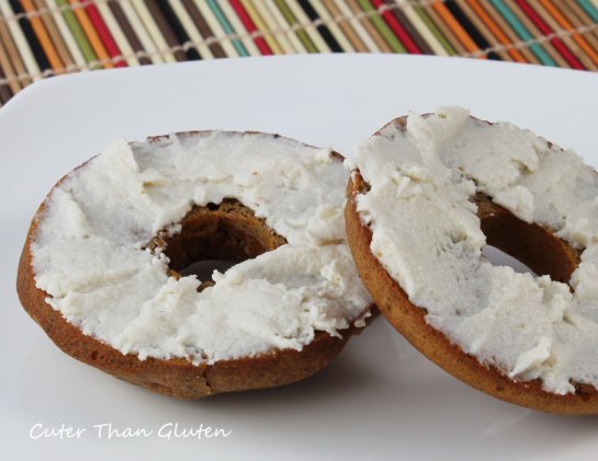 Cream cheese on bagel