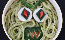 Pistachio Pesto Pasta and Scary Monster&nbsp;Bento