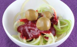 Dessert “Spaghetti and Meatballs” (Vegan)